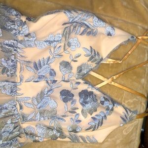 V-Neck Floral Embroidered Ball Gown SIZE 3